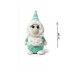 Gnomo Amigurumi artesanal en tonos verde menta