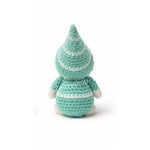 Gnomo Amigurumi artesanal en tonos verde menta