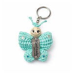 Llavero Mariposa Tejida a Mano - Color Verde Menta