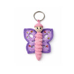 Llavero Mariposa Morada Tejida a Mano – Artesanal y Hecho con Amor